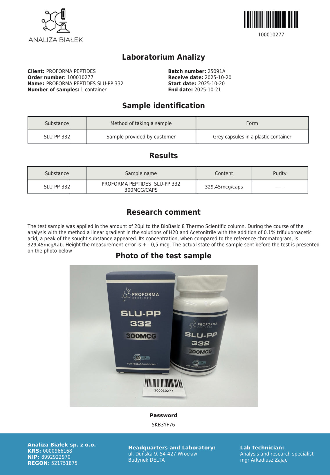 SLU-PP 332 300mcg