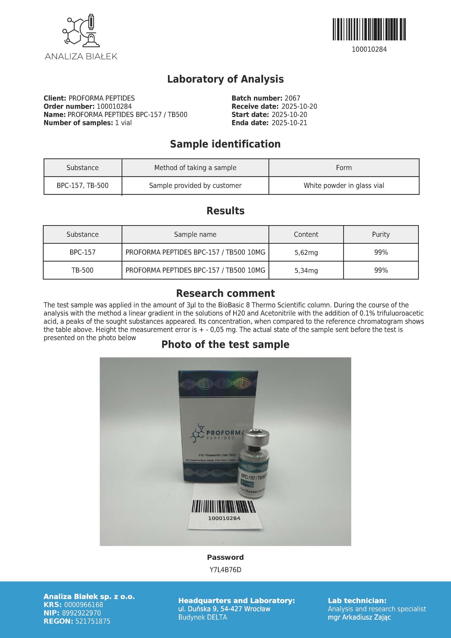 BPC-157 / TB500 Blend