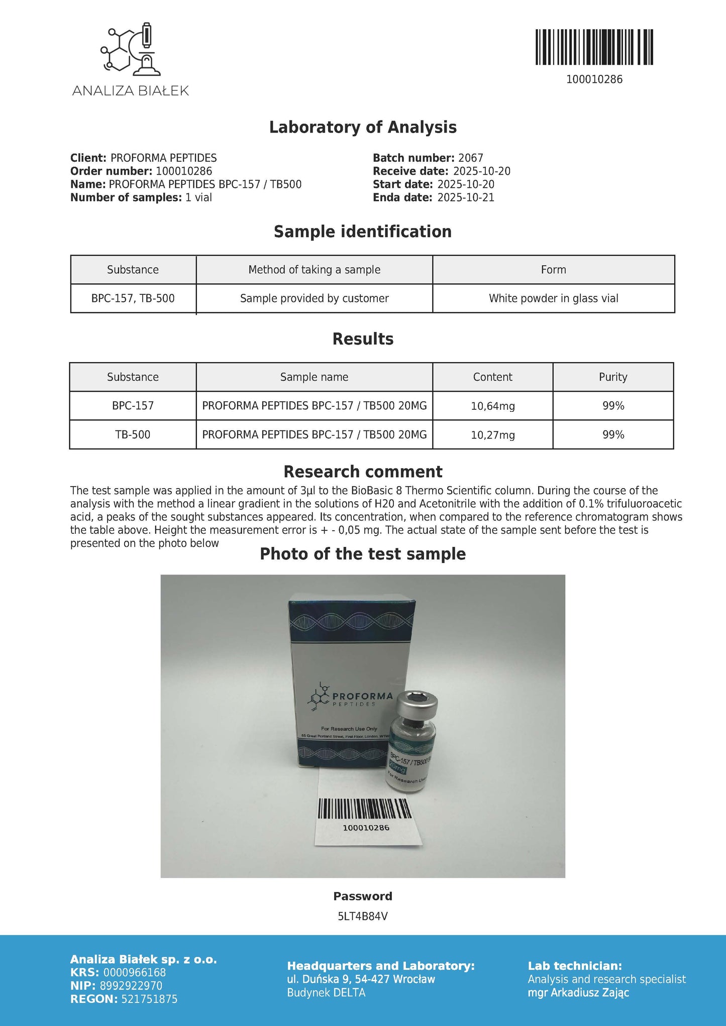 BPC-157 / TB500 Blend