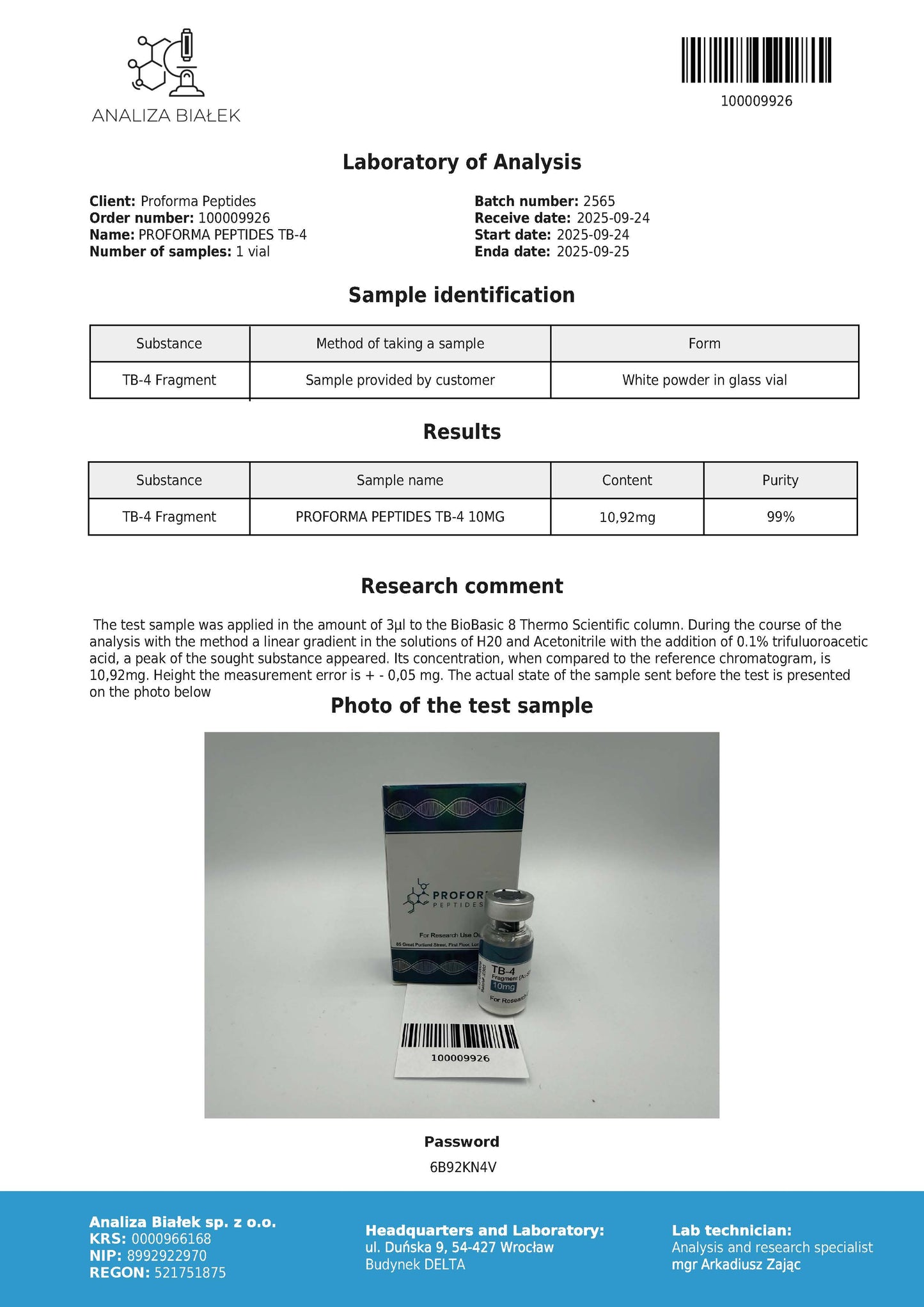 TB-4 [Ac-SDKP] 10mg